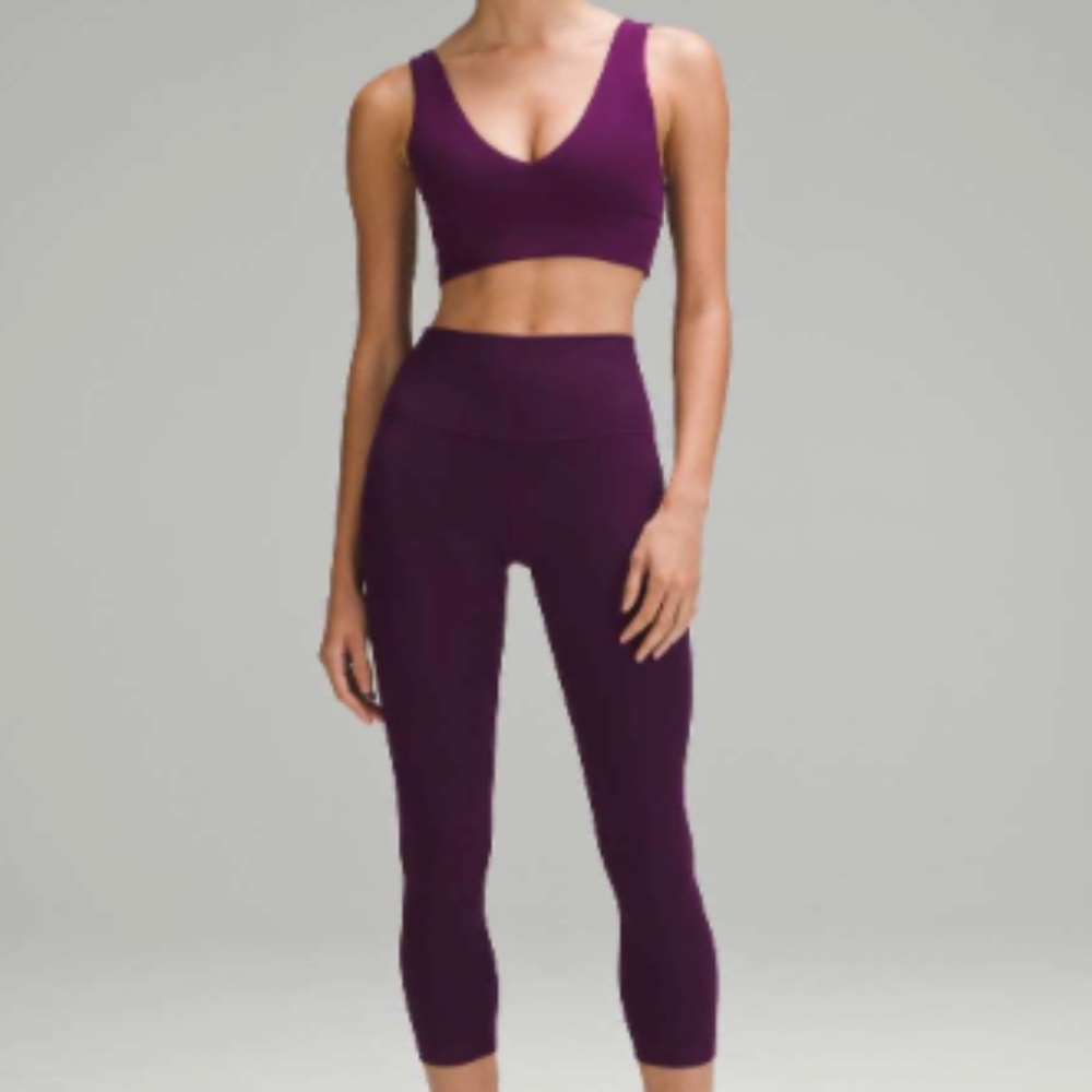 Lululemon Align Ribbed High-Rise Crop 23" Dramatic Magenta Size 14